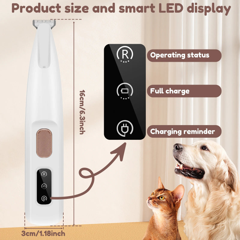 LED Paw Trimmer for Dogs & Cats – Quiet & Stress Free